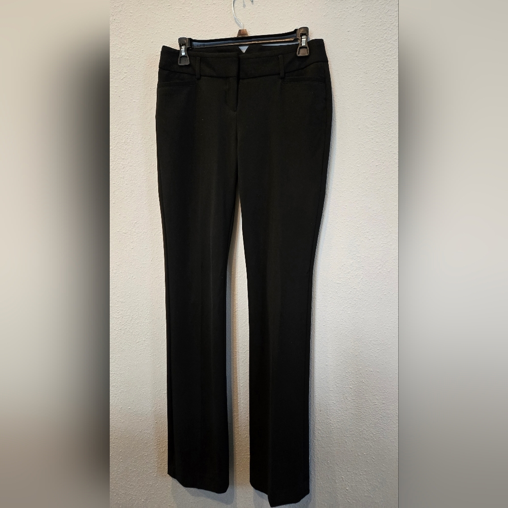 Express Black Mid-Rise Straight Leg Dress Pants Size 0 - Picture 2 of 4